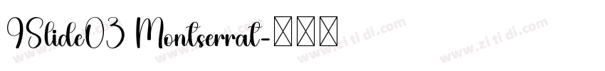9Slide03 Montserrat字体转换